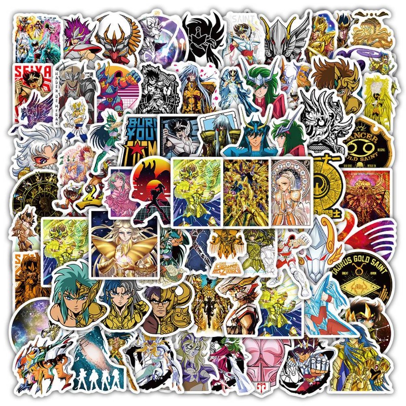 Laptop Accessories Diy - 101Pcs Saint Seiya Anime Stickers Cartoon