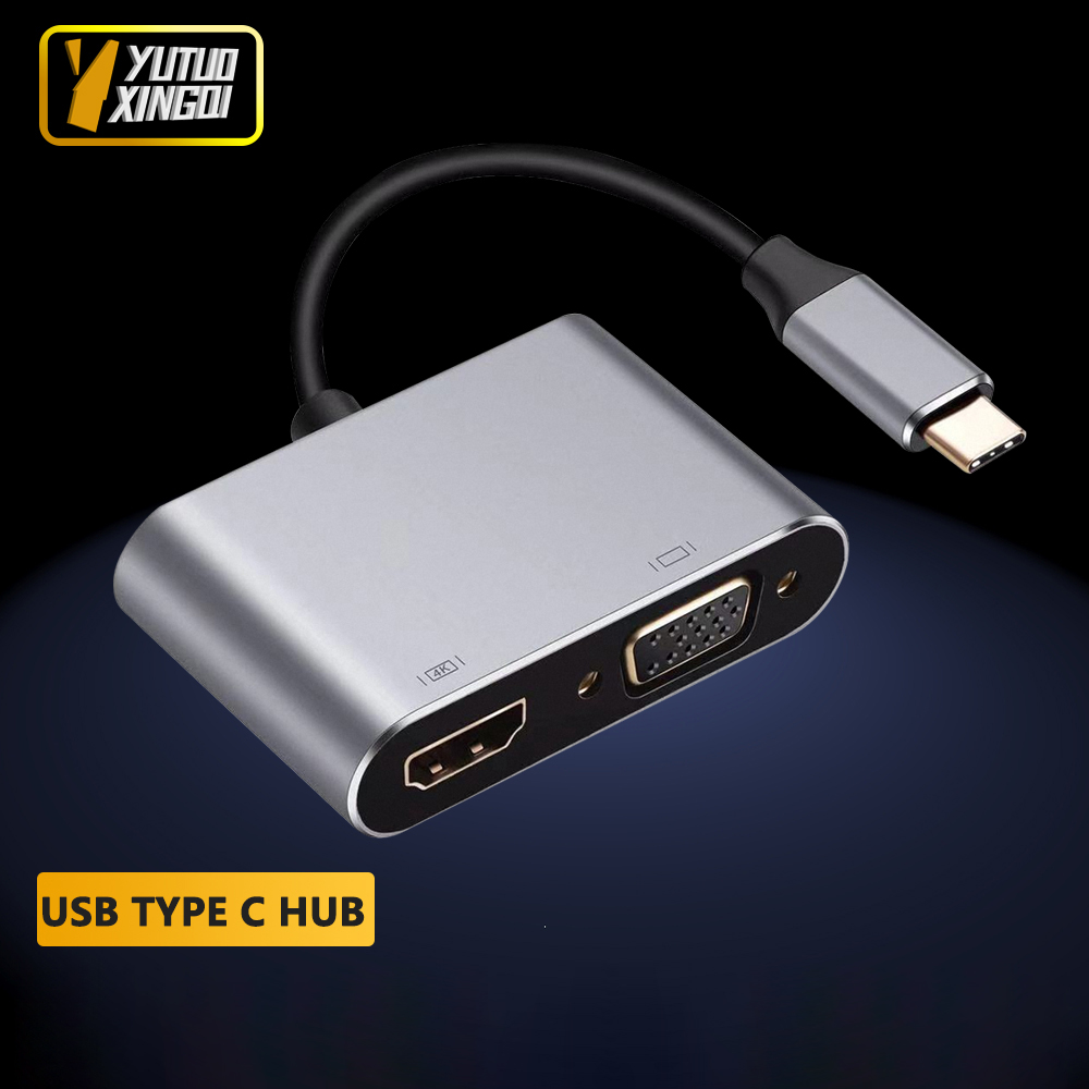 Usb C Docking Hub - 4K USB Type C to VGA