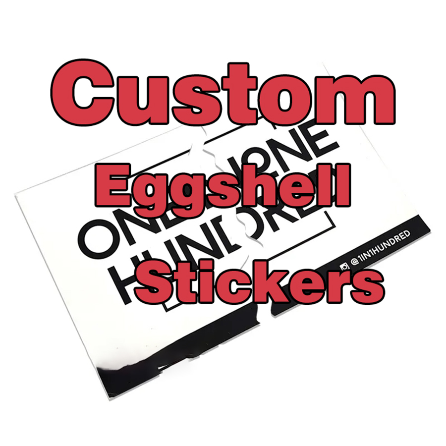 Laptop Accessories Name - Custom Eggshell Stickers With Logo Name