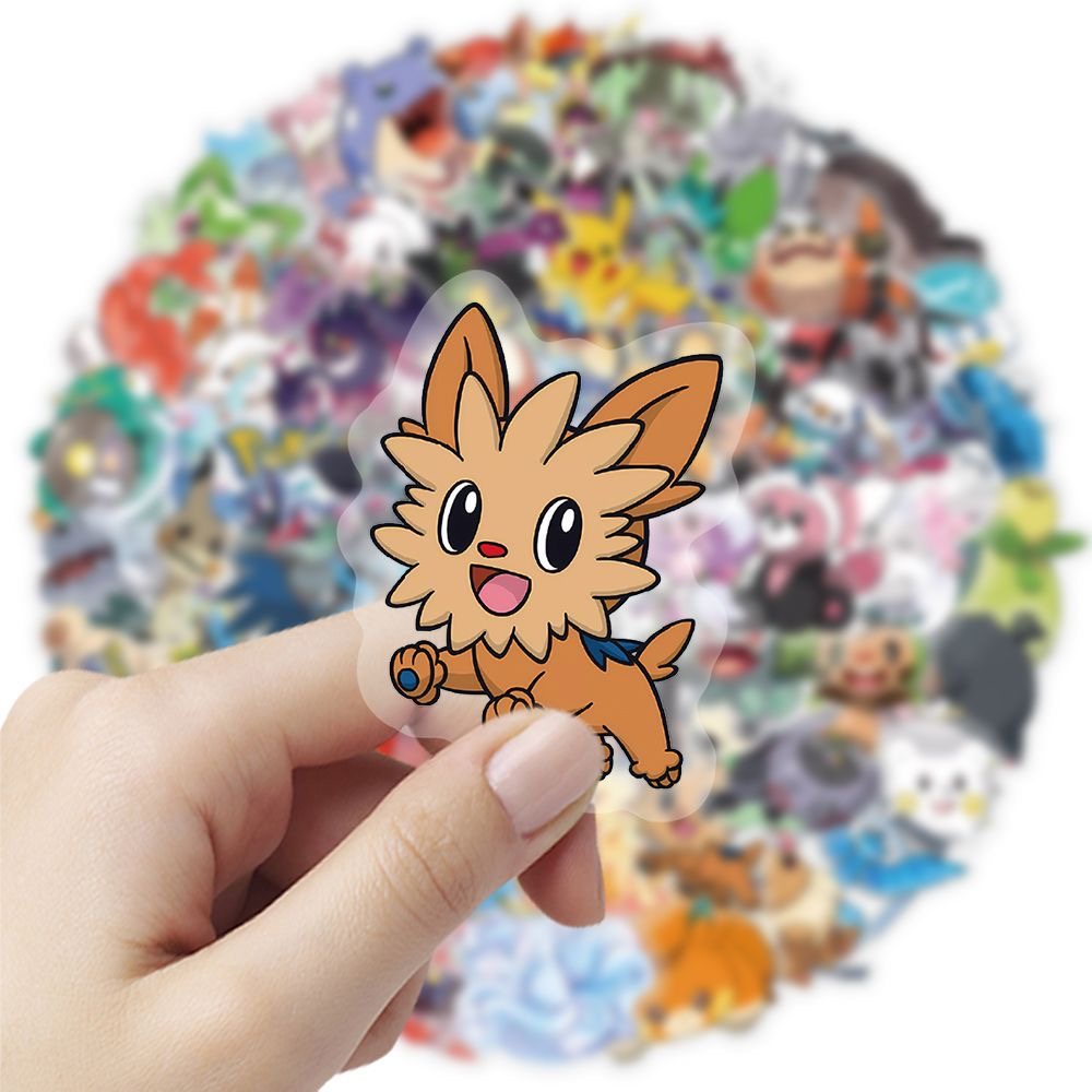 100Pcs Pokémon Stickers Cute C - огляд і ціна Laptop Accessories Diy