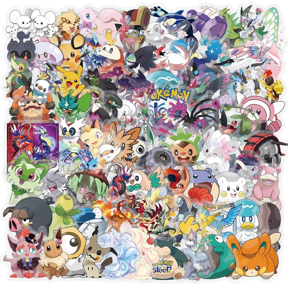 100Pcs Pokémon Stickers Cute C - огляд і ціна Laptop Accessories Diy