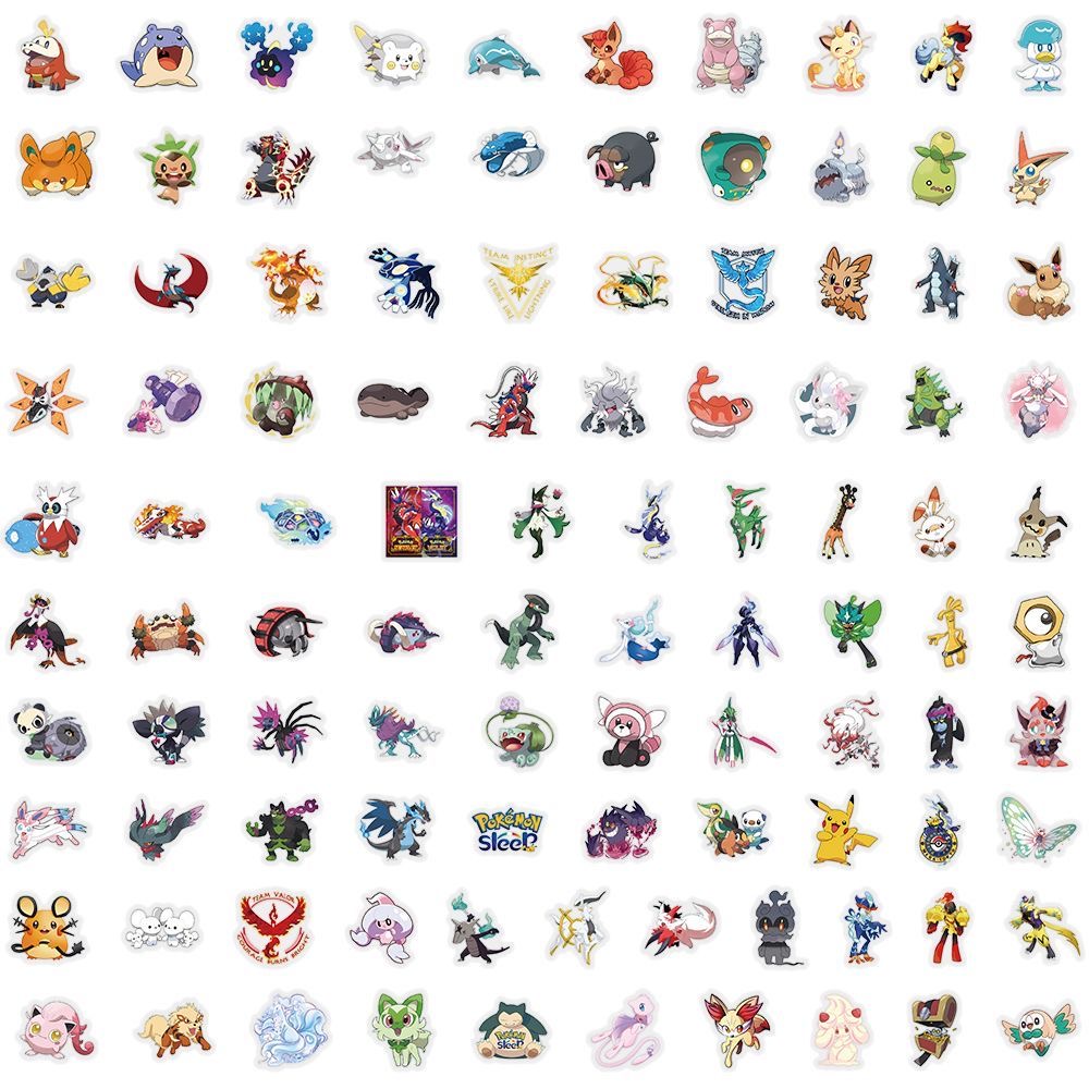 100Pcs Pokémon Stickers Cute C - огляд і ціна Laptop Accessories Diy