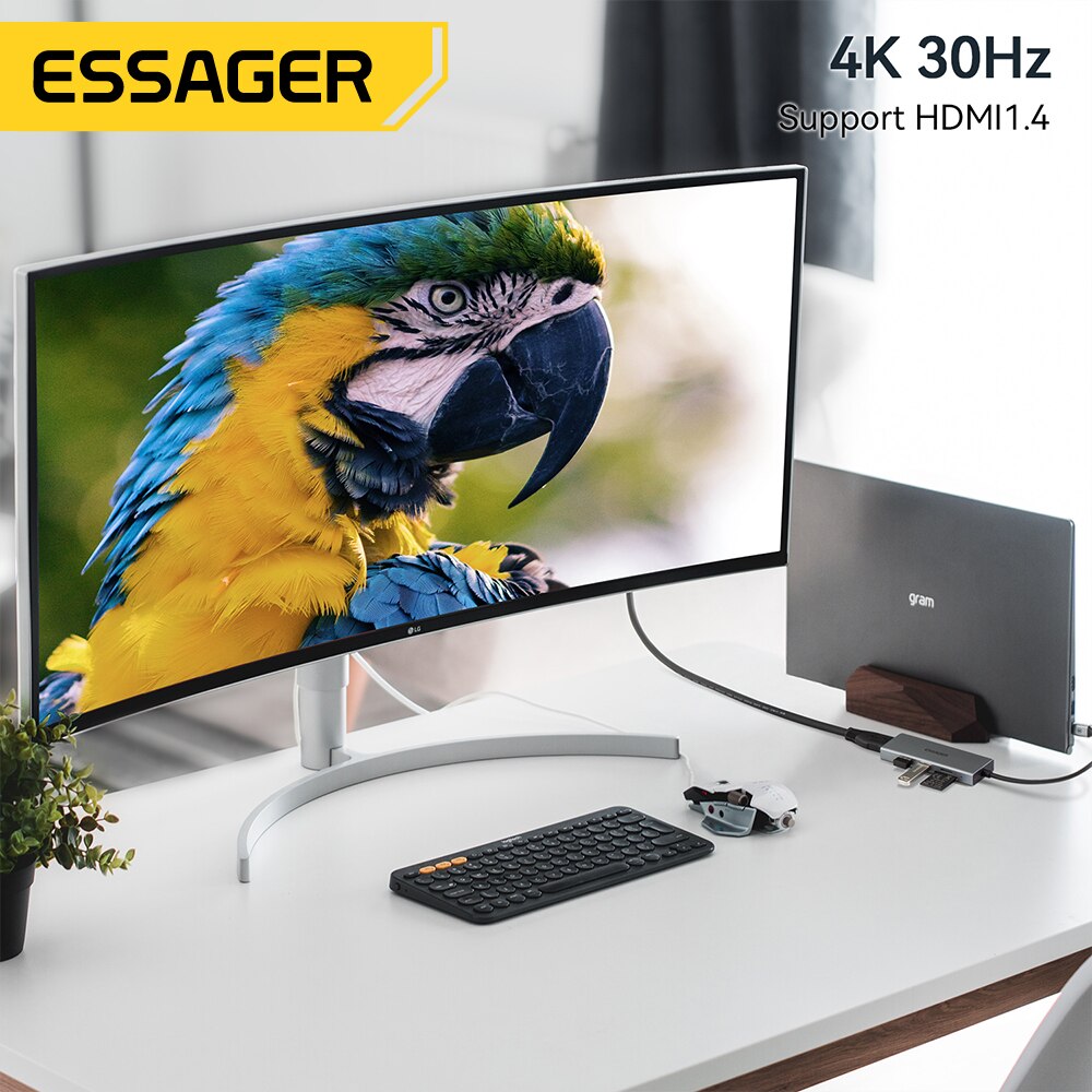 Essager 5 in 1 USB C HUB HDMI- - огляд і ціна Usb C Docking Hub