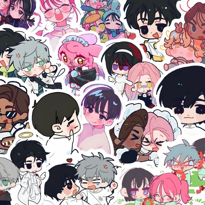 80Pcs/set Cartoon Anime Alien  - огляд і ціна Laptop Accessories Gifts