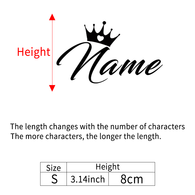 Custom Crown Name Sticker Pers - огляд і ціна Laptop Accessories Name