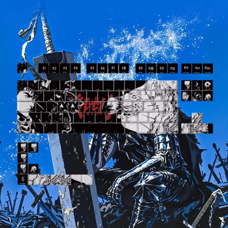 BERSERK Theme Anime Keycap 98  - огляд і ціна Laptop Accessories Gifts