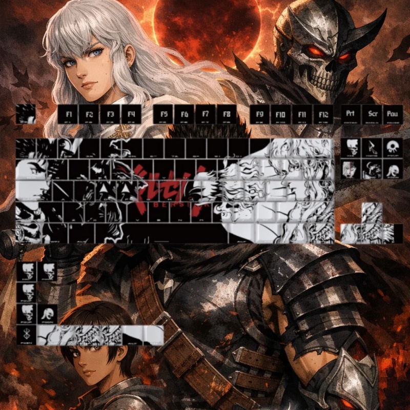BERSERK Theme Anime Keycap 98  - огляд і ціна Laptop Accessories Gifts
